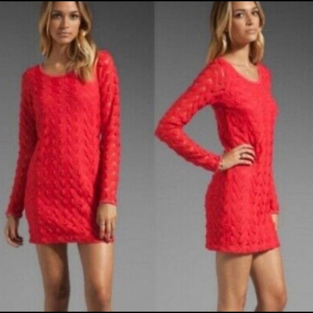 FREE PEOPLE strawberry wild thing mini dress | size small